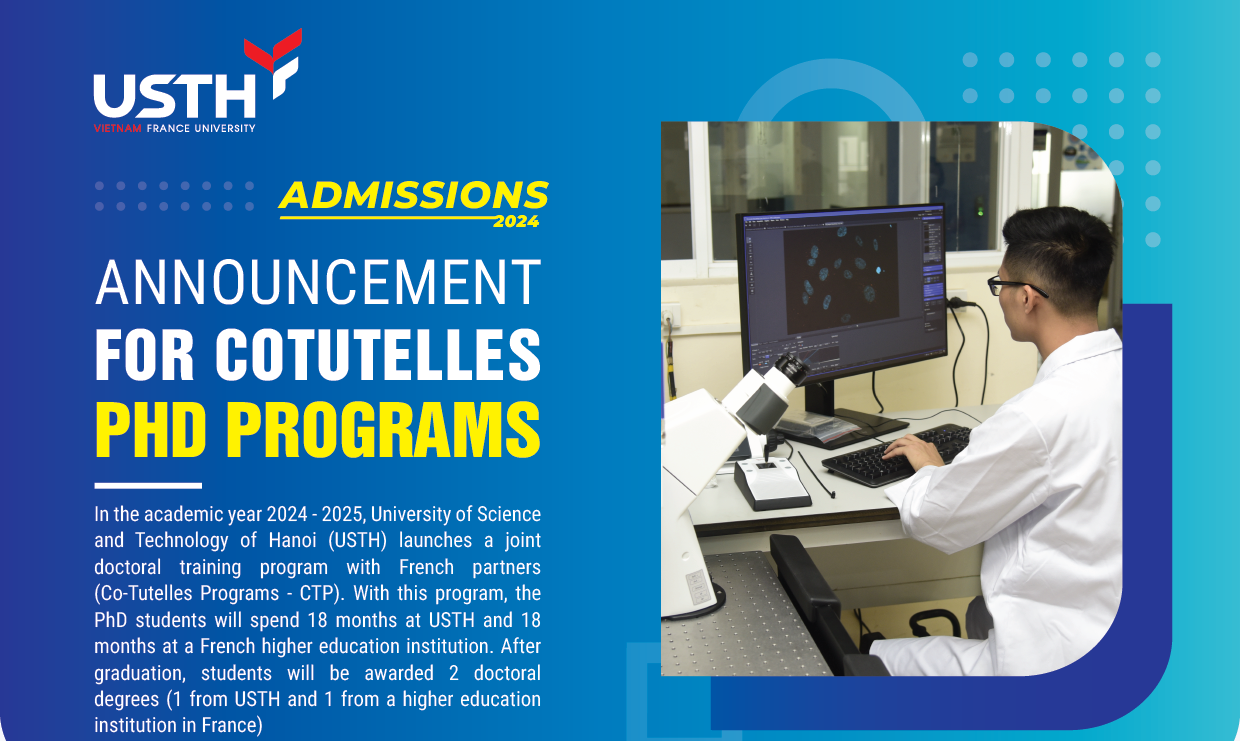 Admissions announcement for cotutelles PhD programs academic year 2024 ...